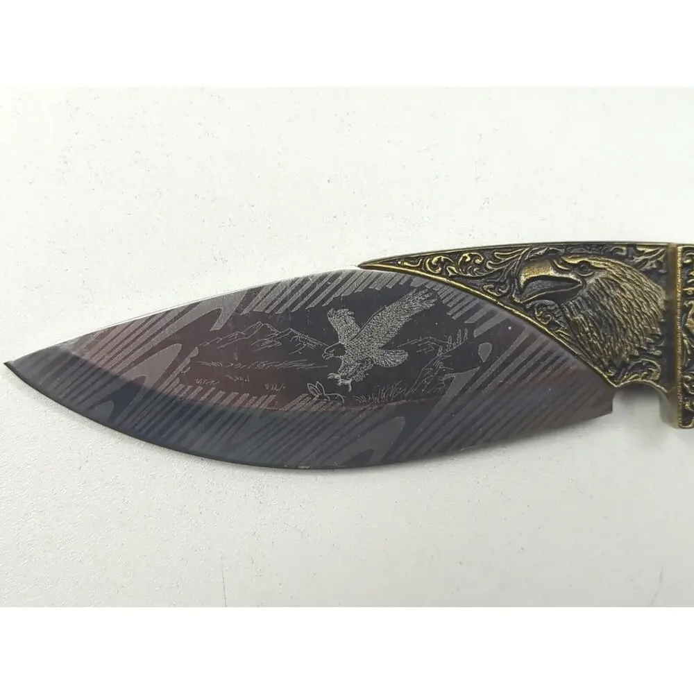 10' Eagle Pattern Handle & Blade Bud K Wildlife Collection Resin Carved Handle